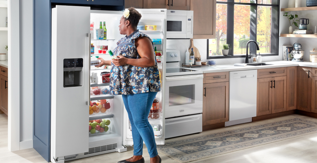 woman at refrigerator